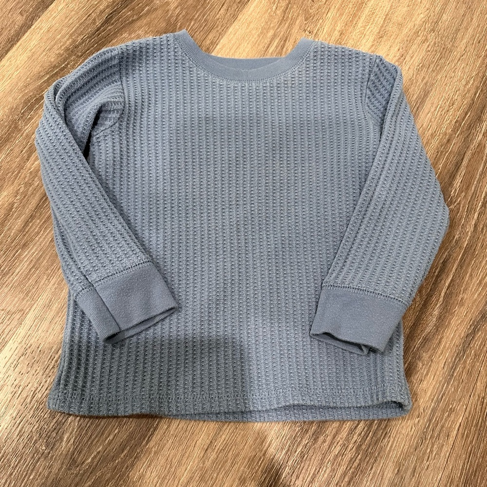 Garanimals Gray Waffle Knit Long Sleeve Tee